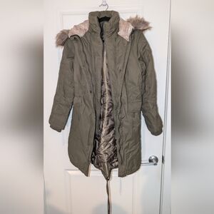 Women's Olive Parka Coat